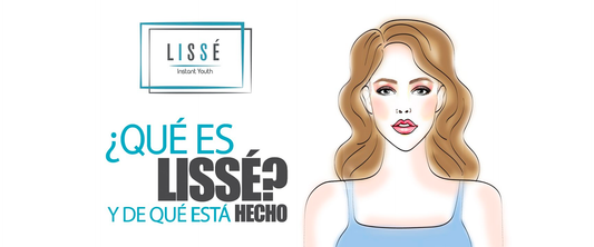 Imagen con ilustración que explica de qué está hecho LISSÉ, producto de belleza.