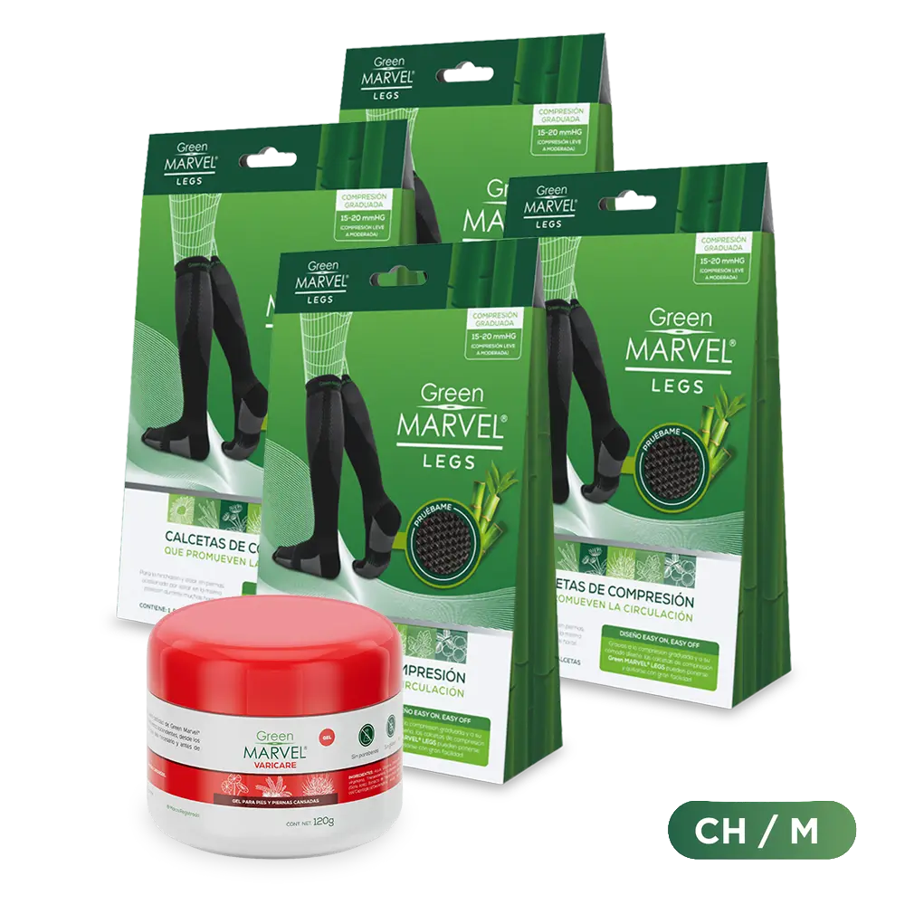 Green Marvel Legs 4pzs + GM Varicare 120g