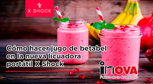 Cómo hacer jugo de betabel en la nueva licuadora portátil X Shock