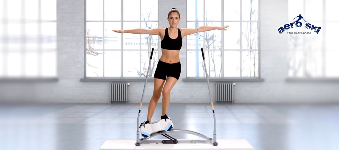 Mujer entrenando en Aeroski