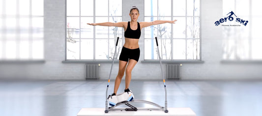 Mujer entrenando en Aeroski