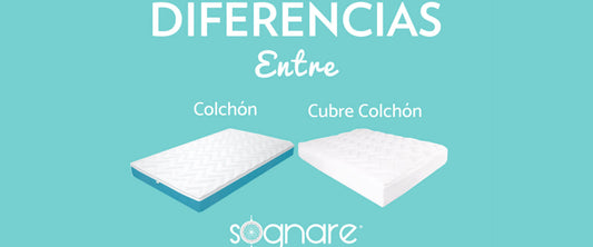 Imagen de diferencias entre el Colchón y Cubre Colchón Sognare.