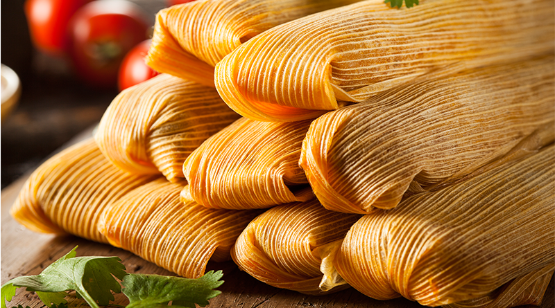 Imagen de tamales de varios sabores para el Día de la Candelaria.