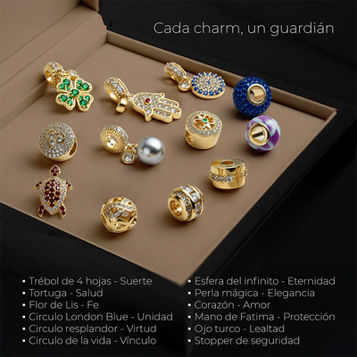 Pulsera Fortunara de plata con detalles en azul, ideal para uso casual y ocasiones especiales.