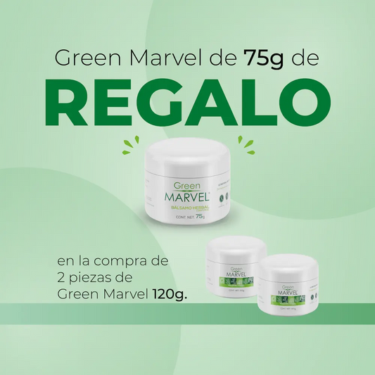 Green Marvel 120g 2 pzs + 1 GM 75g de regalo