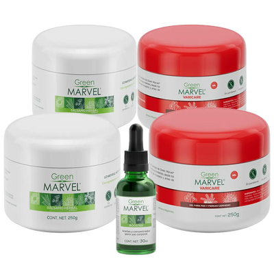 Green Marvel Varicare 250g 2 pzs + 2 GM 250g + 1 GM Booster