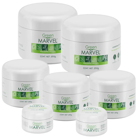Green Marvel 120g 3 pzs + 2 GM 250g + 2 GM de bolsillo