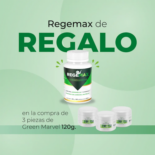 Green Marvel 120g 3 pzs + 1 Regemax de regalo