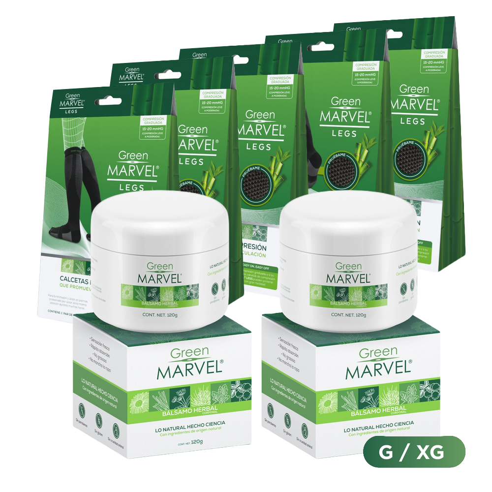Green Marvel Legs 5 pzs + 2 Green Marvel 120g de regalo