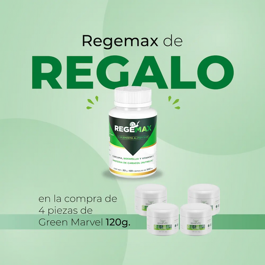 Green Marvel 120g 4 pzs + 1 Regemax de regalo