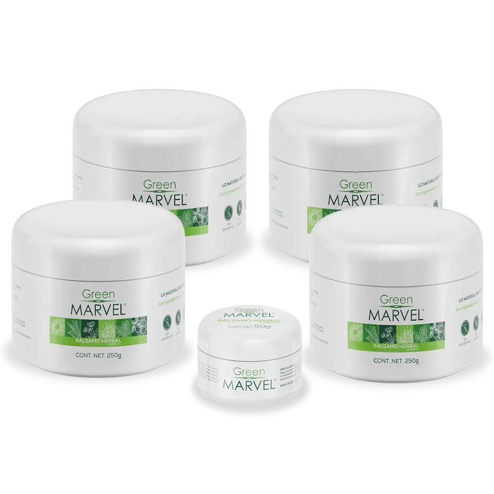 Green Marvel 250g 4 piezas + Green Marvel de bolsillo 50g.