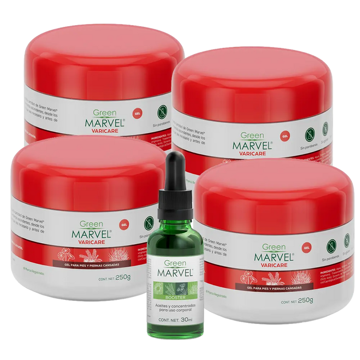 Green Marvel Varicare 250g 4 pzs + 1 GM Booster