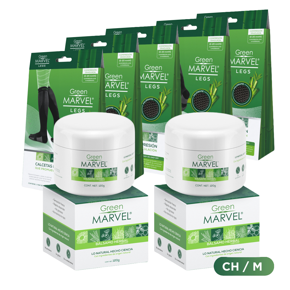Green Marvel Legs 5 pzs + 2 Green Marvel 120g de regalo