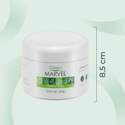 Tamaño del frasco de Green Marvel bálsamo herbal 250g