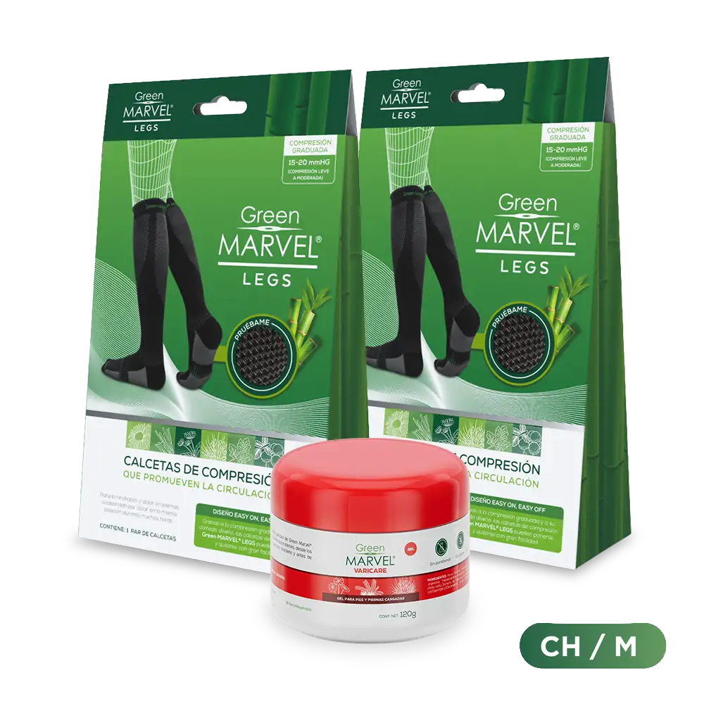 Green Marvel Legs 2 pzs+ 1 GM Varicare 120g