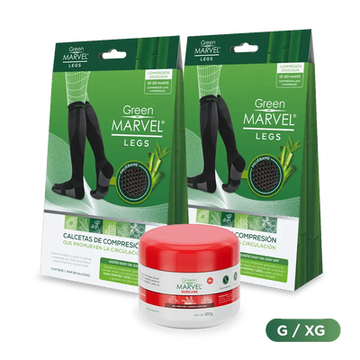 Green Marvel Legs 2 pzs+ 1 GM Varicare 120g