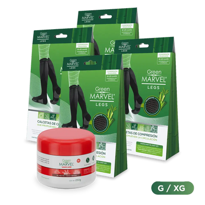 Green Marvel Legs 4 pzs + 1 pz Green Marvel Varicare 250g