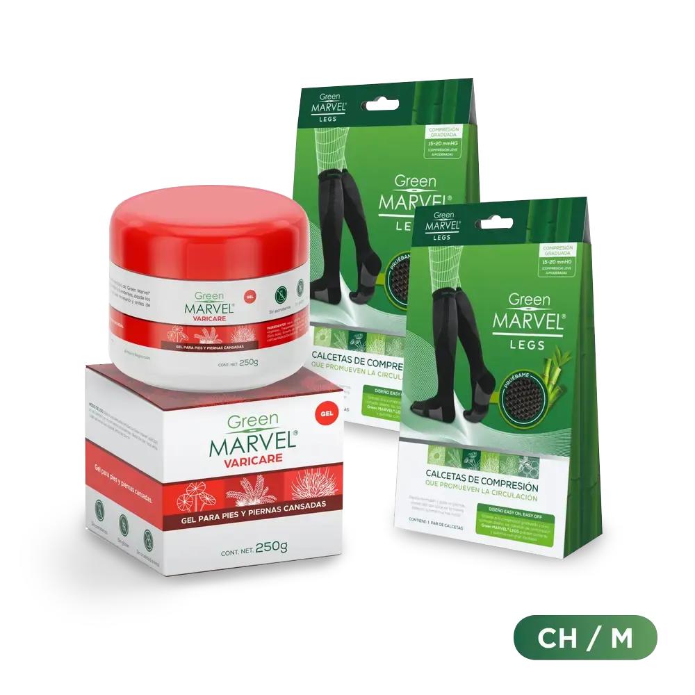 Green Marvel Legs 2 pzs + 1 Green Marvel Varicare 250g