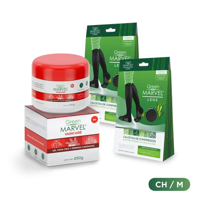 Green Marvel Legs 2 pzs + 1 Green Marvel Varicare 250g