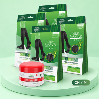 Green Marvel Legs 4pzs +  GM Varicare 120g