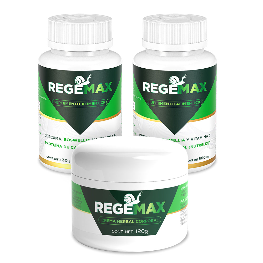 Paquete Regemax cápsulas + crema