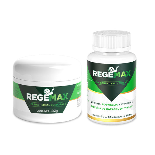 Paquete Regemax cápsulas + crema