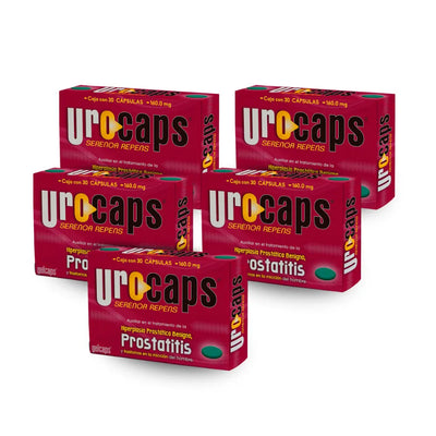 Urocaps supplement capsules in blister pack, designed to reduce urinary discomfort, by InovaMX.