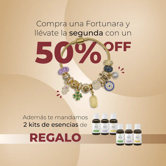 Pulsera Fortunara (Llévate la segunda por otro 50% adicional) + 2 Kits de Esencias