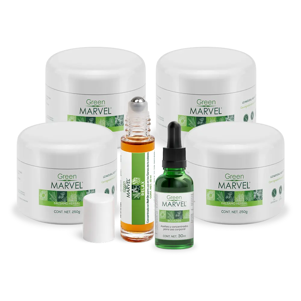 Green Marvel 250g 4x1 + 1 Booster + RollOn Aromaterapia
