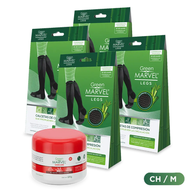 Green Marvel Legs 4pzs +  GM Varicare 120g