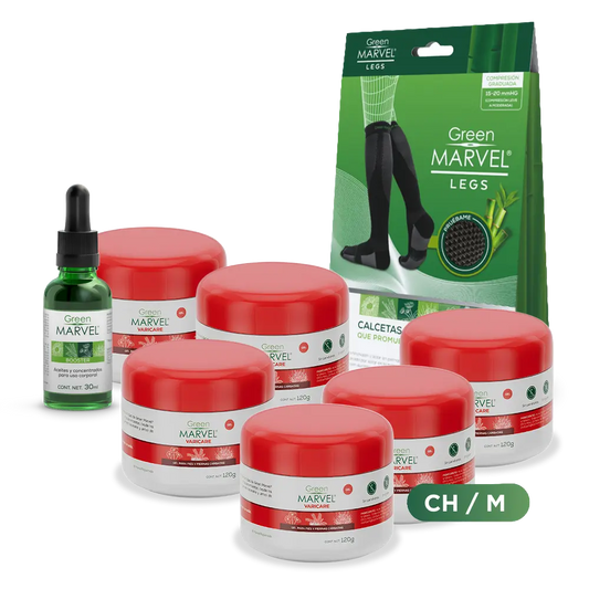 Green Marvel Varicare 6 pzs 120g + 1 Booster + 1 Green Marvel Legs