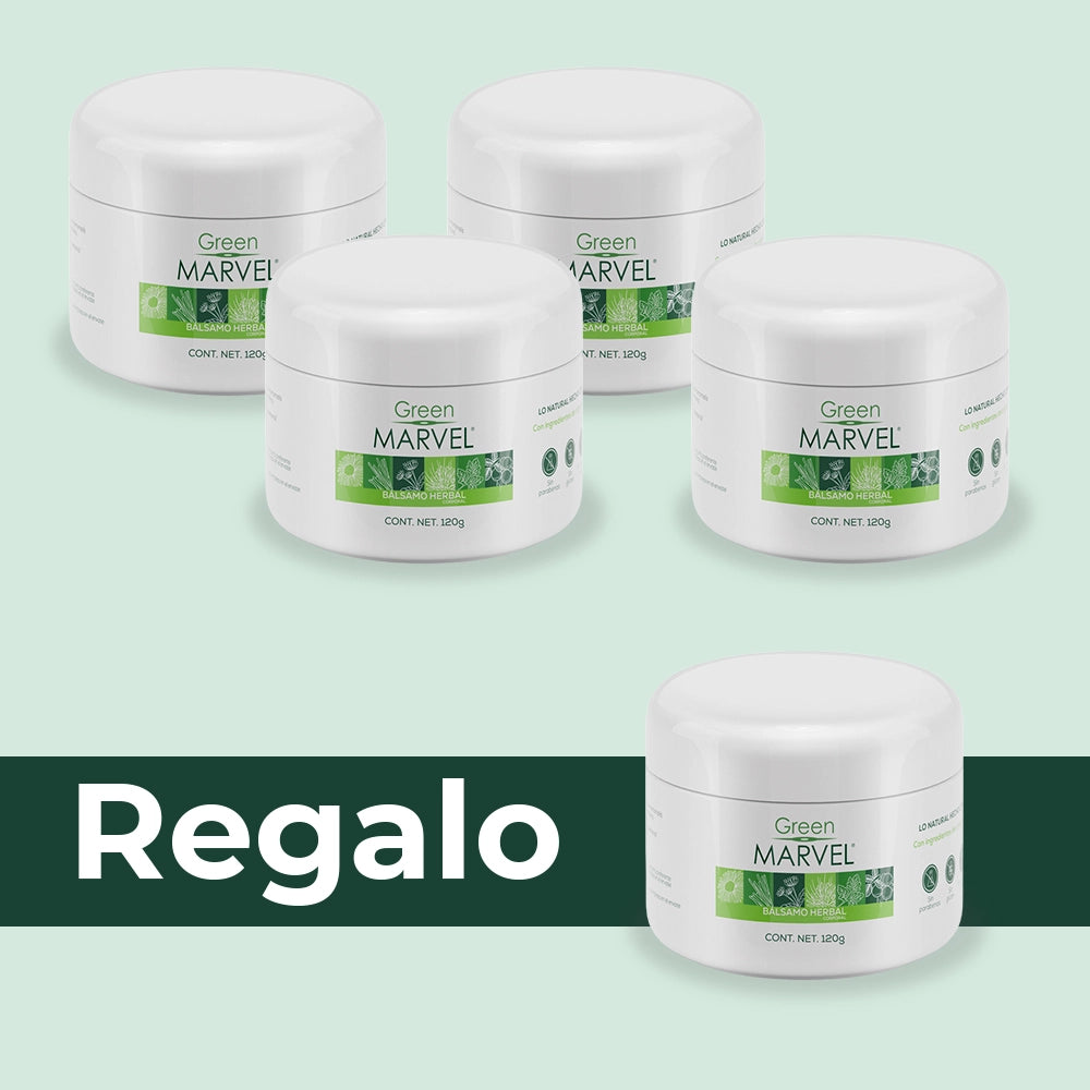 Green Marvel 120g 4 pzs + 1 de regalo