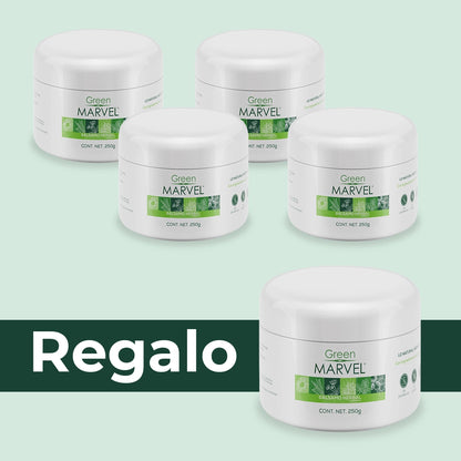 Green Marvel 250g 4 pzs + 1 de regalo