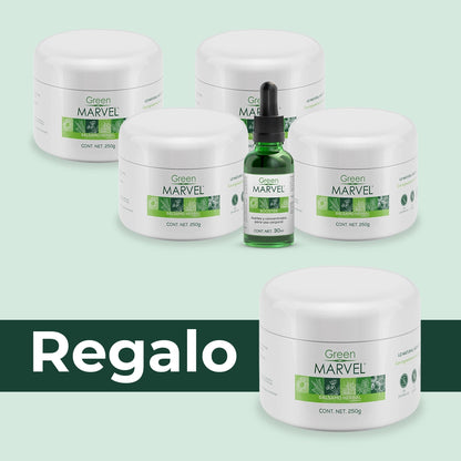 Green Marvel 250g 4 pzs + 1 Booster + 1 GM 250 de regalo